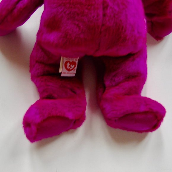 Ty Beanie Buddy Millennium Purple Bear Stuffed Plush Toy 1999 2000 Collectible - Picture 7 of 14